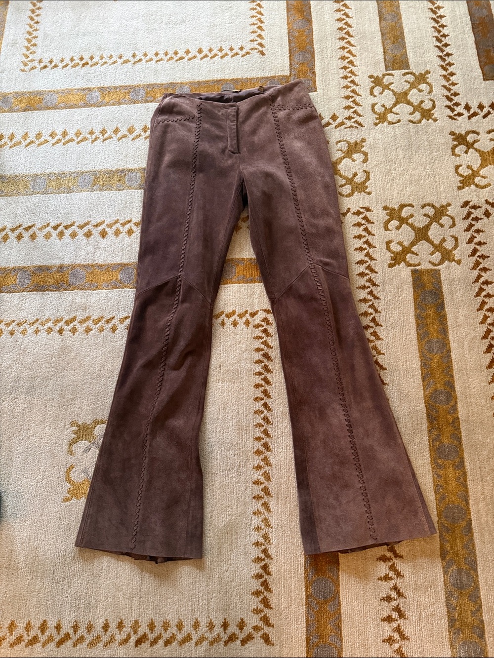 Genuine Leather Brown Women's pants